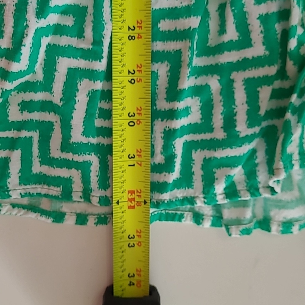 Ruby Rd Green & White Greek Key Patterned Dress size XL - Picture 6 of 6